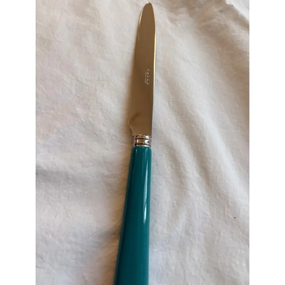 NEW Sabre Paris Pop Unis Turquoise Dinner Knife Stainless Steel